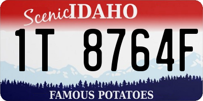 ID license plate 1T8764F