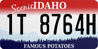 ID license plate 1T8764H