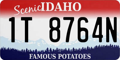 ID license plate 1T8764N