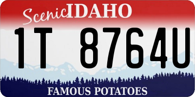 ID license plate 1T8764U