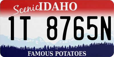 ID license plate 1T8765N