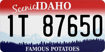 ID license plate 1T8765O