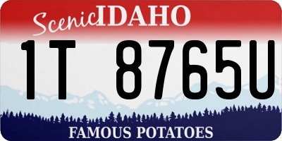 ID license plate 1T8765U