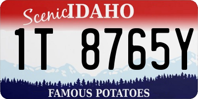 ID license plate 1T8765Y