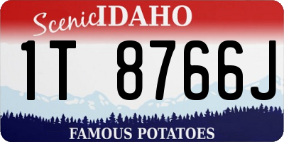ID license plate 1T8766J