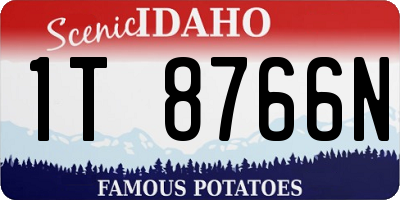 ID license plate 1T8766N