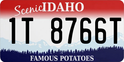 ID license plate 1T8766T