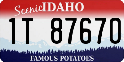 ID license plate 1T8767O