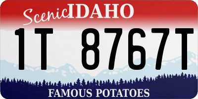 ID license plate 1T8767T
