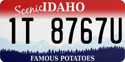 ID license plate 1T8767U