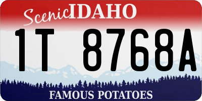 ID license plate 1T8768A