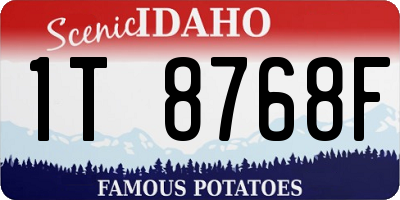 ID license plate 1T8768F