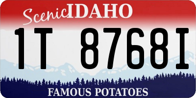 ID license plate 1T8768I
