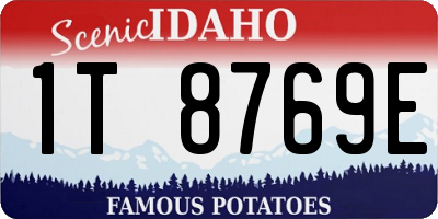ID license plate 1T8769E