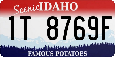 ID license plate 1T8769F