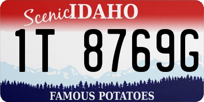 ID license plate 1T8769G