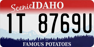 ID license plate 1T8769U