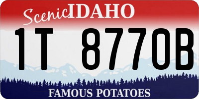 ID license plate 1T8770B