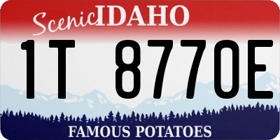 ID license plate 1T8770E