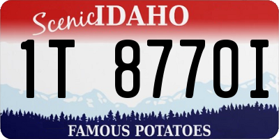 ID license plate 1T8770I