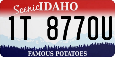 ID license plate 1T8770U