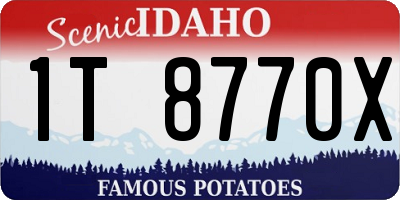 ID license plate 1T8770X
