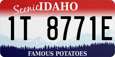 ID license plate 1T8771E