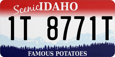 ID license plate 1T8771T