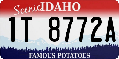 ID license plate 1T8772A
