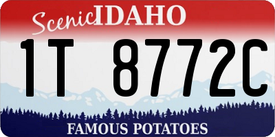 ID license plate 1T8772C