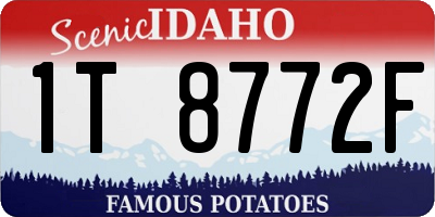 ID license plate 1T8772F
