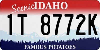 ID license plate 1T8772K