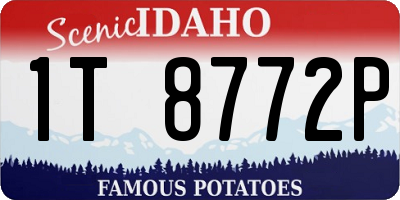 ID license plate 1T8772P
