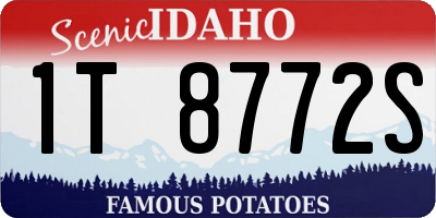 ID license plate 1T8772S