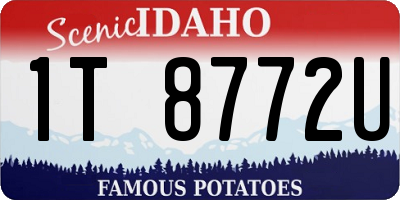 ID license plate 1T8772U