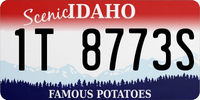 ID license plate 1T8773S