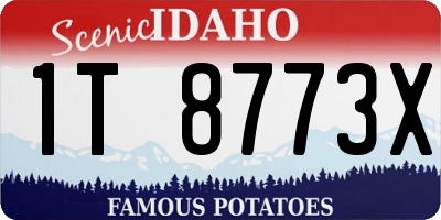 ID license plate 1T8773X