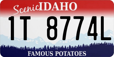 ID license plate 1T8774L