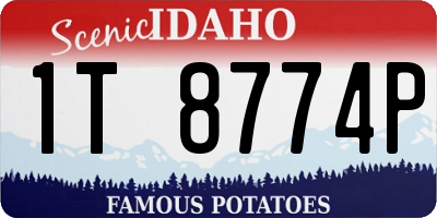 ID license plate 1T8774P