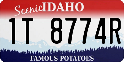 ID license plate 1T8774R