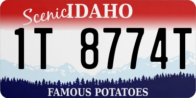 ID license plate 1T8774T