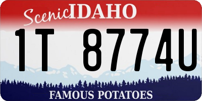 ID license plate 1T8774U