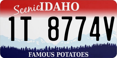 ID license plate 1T8774V
