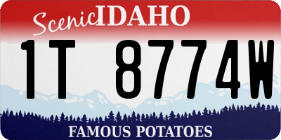 ID license plate 1T8774W