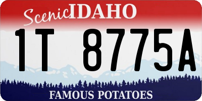 ID license plate 1T8775A