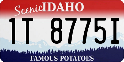 ID license plate 1T8775I