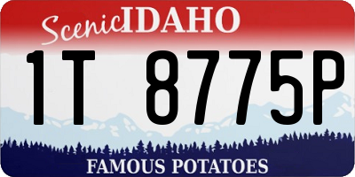 ID license plate 1T8775P