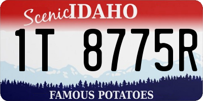 ID license plate 1T8775R