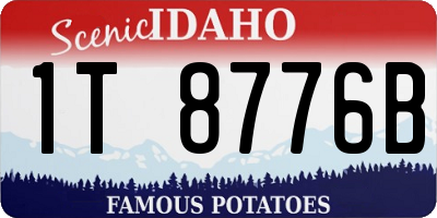ID license plate 1T8776B