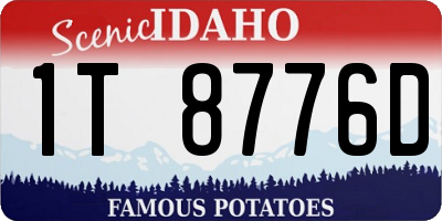 ID license plate 1T8776D